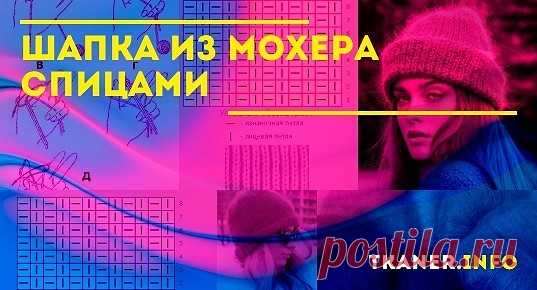 Шапка из мохера спицами: Пушистый мохер (кид мохер) и спицы. Вязаная мохеровая шапка спицами и розовая шапочка из мохера с отворотом. Красная шапка из кид мохера с помпоном.
