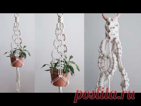 Macrame Plant hanger using wave pattern #2 / 마크라메 플랜트 행거 만들기