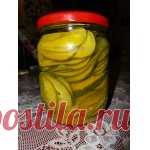Маринованные нарезанные огурцы 