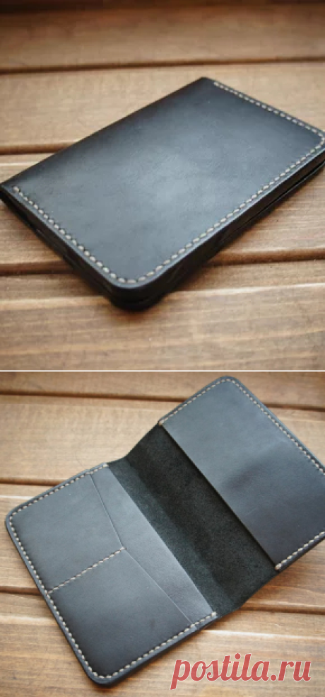 Купить обложку для паспорта из черной кожи от GRleather | Mellroot