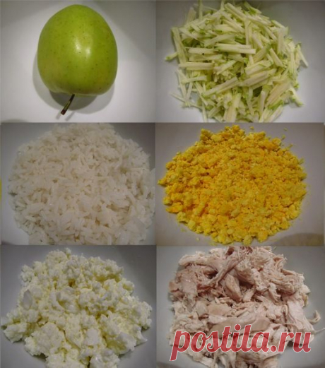 Салат &quot;Белоснежка&quot; с куриным филе
