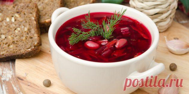 3 рецепта вкусного постного борща - Лайфхакер