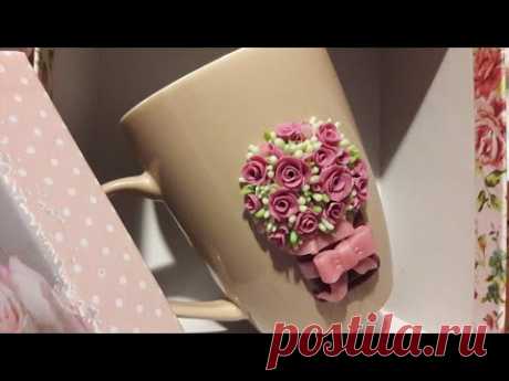 DIY подарок учителю. Кружка из полимерной глины.