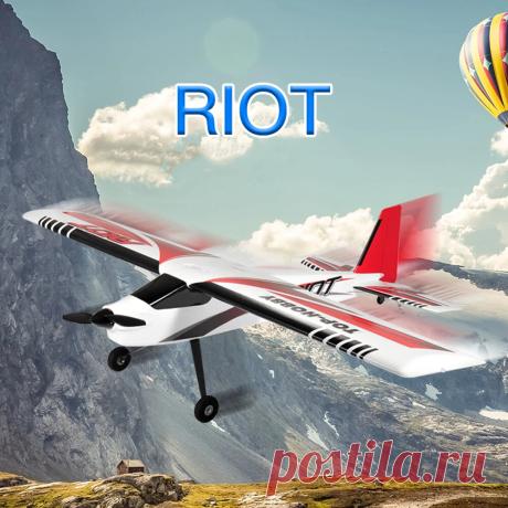 Top rc hobby riot 1400mm wingspan epo practice sport plane rc airplane pnp for trainer beginners Sale - Banggood.com