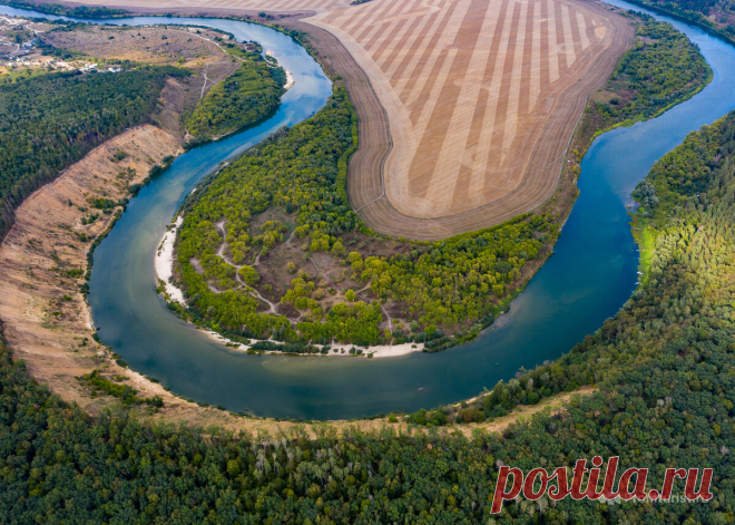 «Донская подкова». Место силы и красоты. Показываю, какая она с высоты птичьего полёта😍🦅👍 | Промышленный турист | Дзен