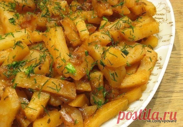 Вкусная картошка в мультиварке на режиме “Выпечка”.
