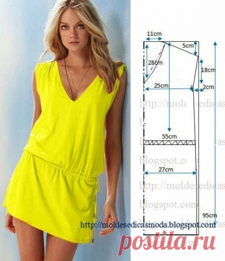 VESTIDO FÁCIL DE FAZER - 9 - Moldes Moda por Medida