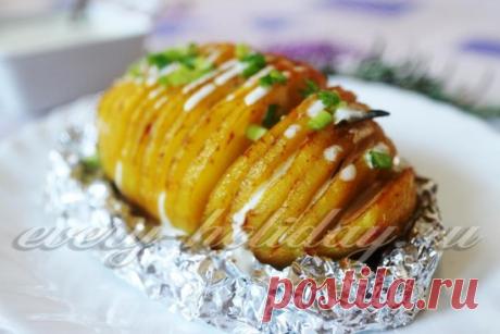 Картошка-гармошка постная, в духовке