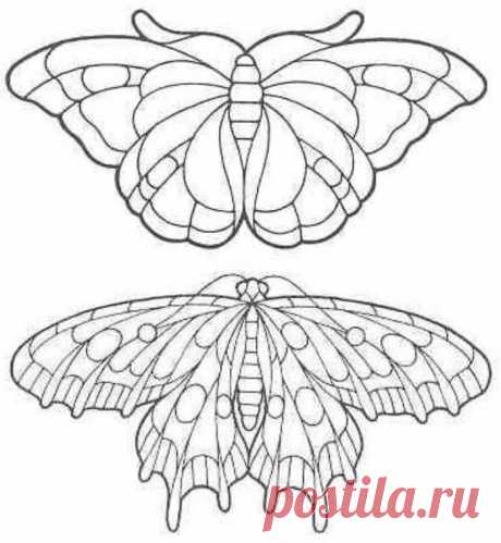 ТРАФАРЕТЫ БАБОЧЕК ДЛЯ ПОДЕЛОК.