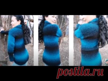 Свитер #пряжа #Alize_Alpacа Букле видео из архива 2017год