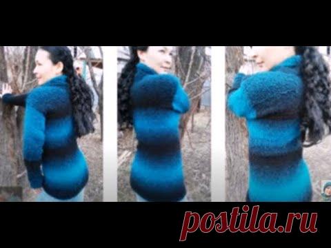 Свитер #пряжа #Alize_Alpacа Букле видео из архива 2017год