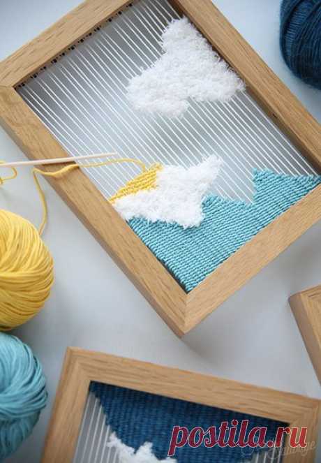 Тканый пейзаж — Сделай сам, идеи для творчества - DIY Ideas