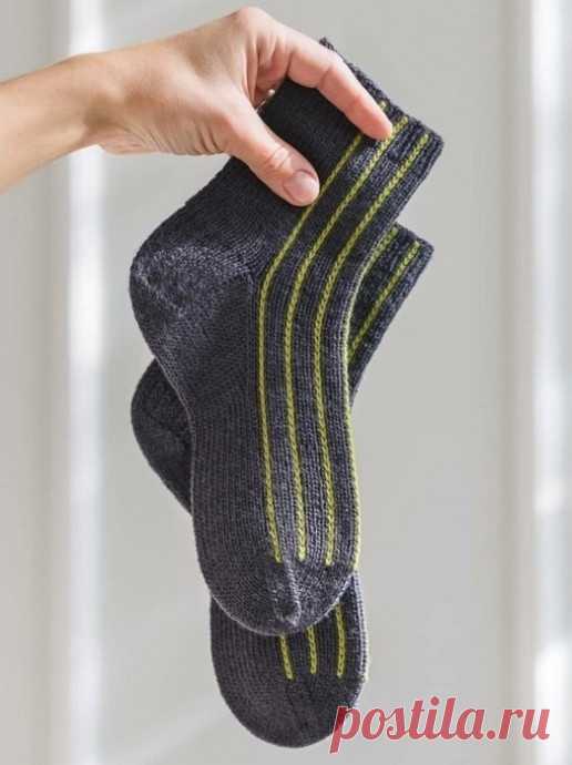 Как вязать полосатые носки