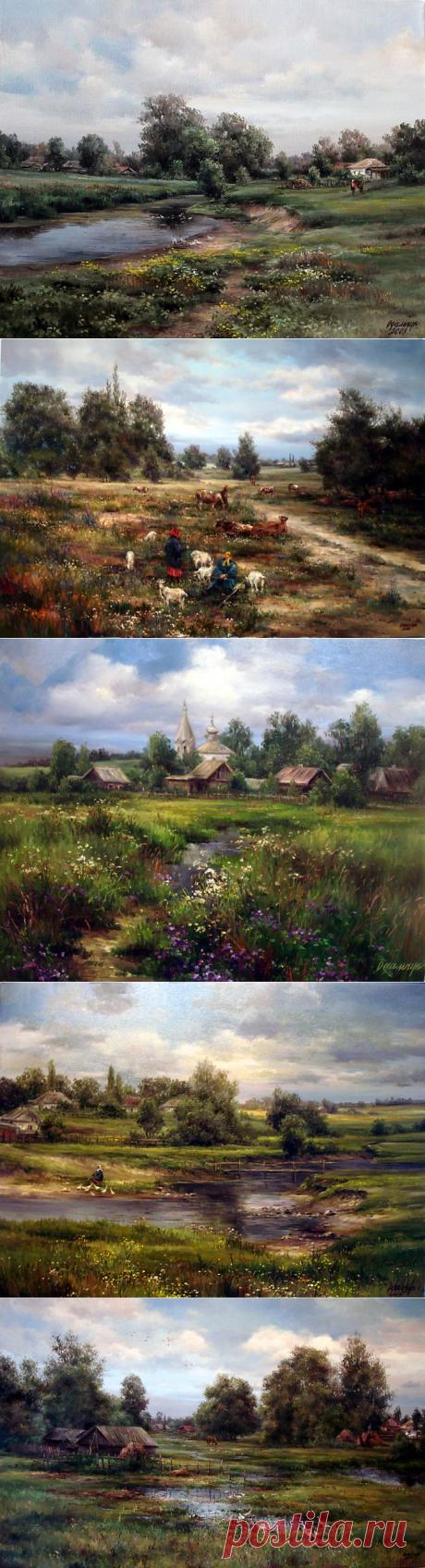 Деревенское раздолье и живописные пейзажи в картинах Ольги Одальчук