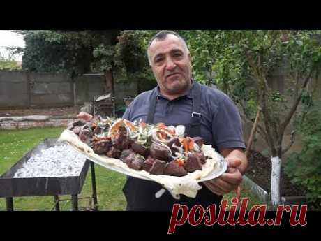 Вкусный и сочный шашлык из говяжьей печени. Рецепт от Жоржа.