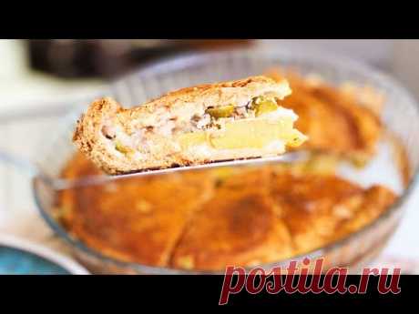 Царский русский ПИРОГ с курицей и картошкой - КУРНИК в духовке, очень сочный и вкусный