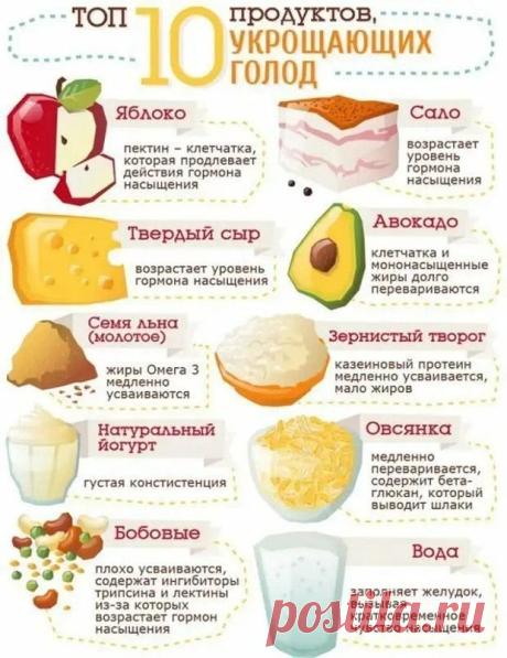 Топ-10 продуктов для контроля аппетита