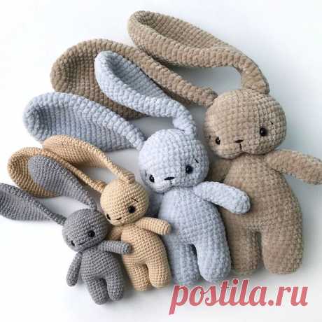 Зайка крючкомс длинными ушами: пошаговые схемы вязания для начинающих