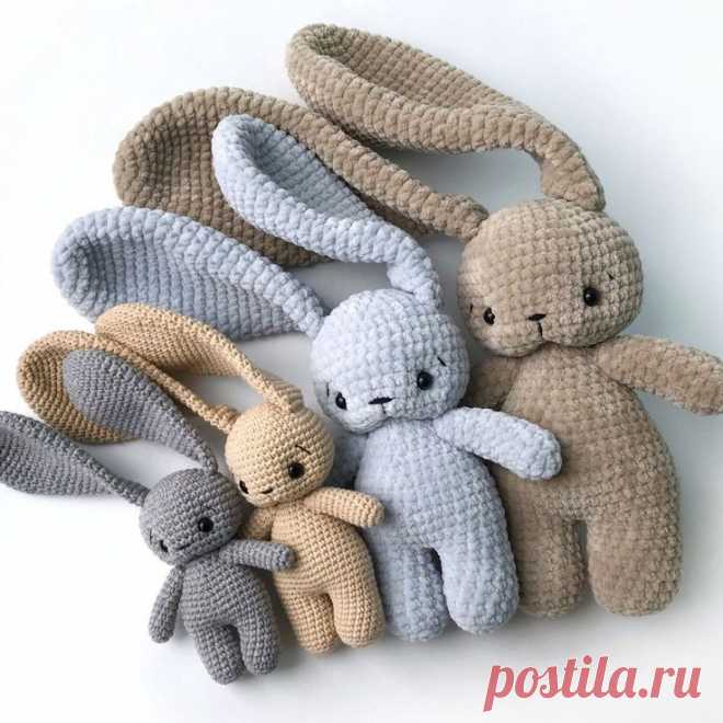 Зайка крючкомс длинными ушами: пошаговые схемы вязания для начинающих