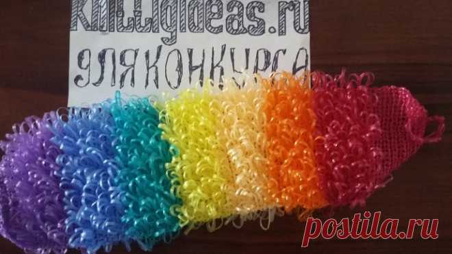 МК: Вяжем разноцветные мочалки крючком из категории Конкурсы, Мой МК – Вязаные идеи, идеи для вязания