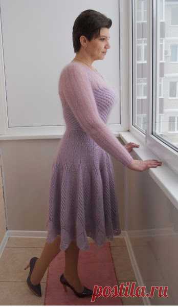 Вязание для женщин. Платье Modell 7 Braunes Zopfmusterkleid - Stricktrends 201104 Winter / Вязание