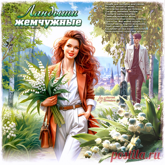 Ландыши жемчужные... ~ Открытка (плейкаст)