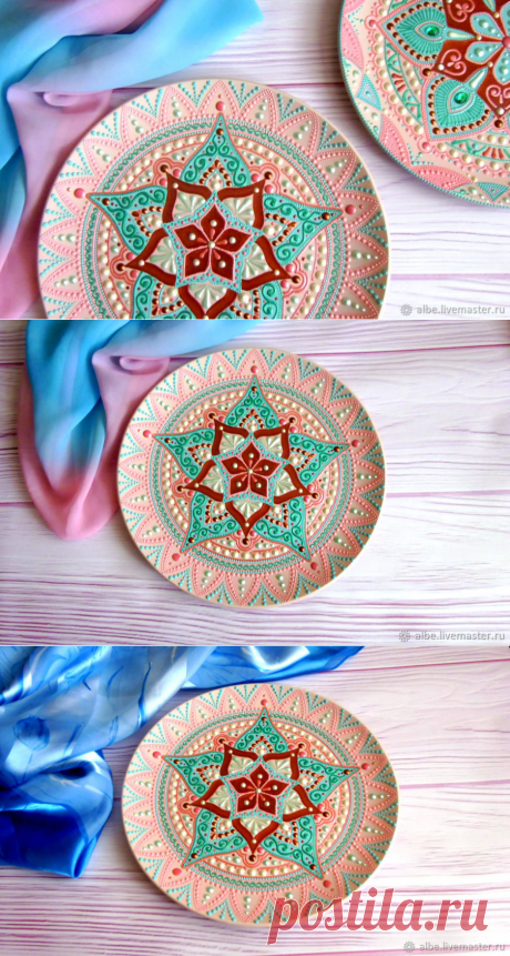 Декоративная тарелка Черешневый сад 2 точечная роспись – купить в интернет-магазине на Ярмарке Мастеров с доставкой - GJR6BRU | Омск