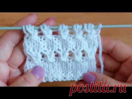 Ажурный узор спицами для туники, жилета, маечки.