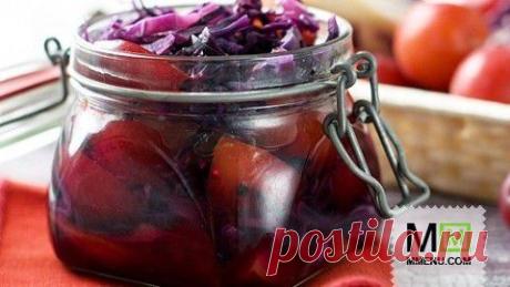 Салат из краснокочанной капусты со сливами - кулинарный рецепт. Миллион Меню