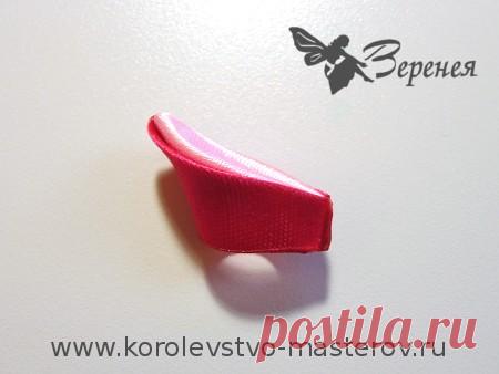 Канзаши: двойной острый лепесток