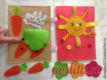 Книжечки собираем сами - мягкая книжка,развивающая книжка,развитие мелкой моторики