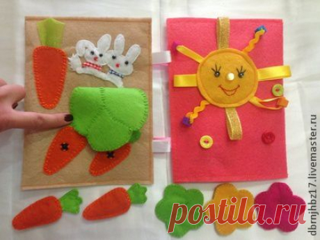 Книжечки собираем сами - мягкая книжка,развивающая книжка,развитие мелкой моторики