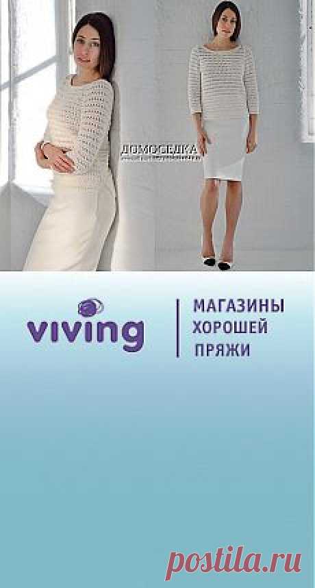 Вязаный пуловер спицами | ДОМОСЕДКА