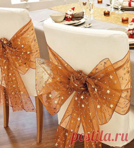 Украшение Новогоднего праздничного стула