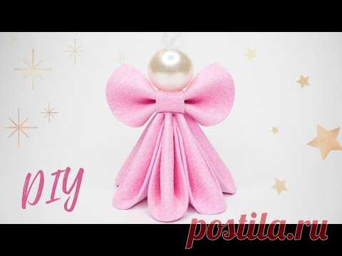 Ангел на Новогоднюю Елку из фоамирана 😇 НОВОГОДНИЕ ИГРУШКИ Своими Руками 😇 DIY Christmas Angel - YouTube
