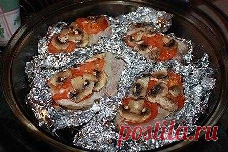 Мясо в фольге с грибами и помидорами » В сети – себя просвети! - Развлекательный портал!