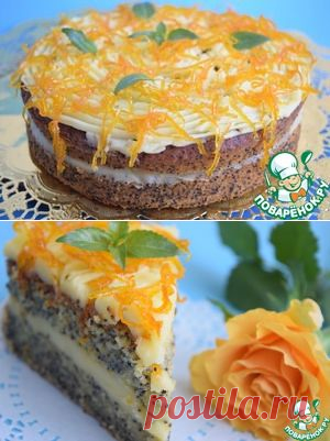 Апельсиново-маковый торт - кулинарный рецепт