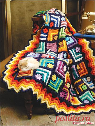 Вяжем вместе плед/одеяло/покрывал о/коврик!!! - Вяжем вместе он-лайн - Страна Мам