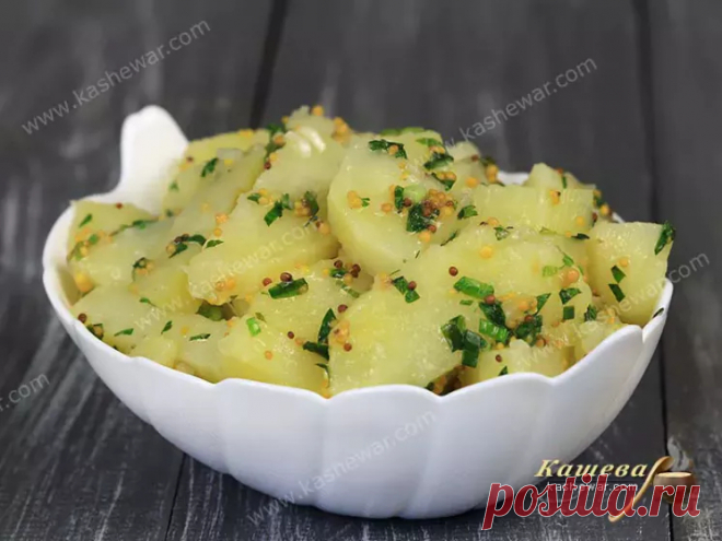 Горчичный картофель | Кашевар Горчичный картофель – рецепт приготовления немецкой кухни, картофель можно подавать как гарнир или как горячий салат.