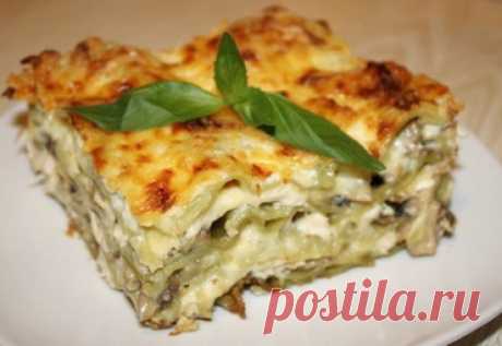 Лазанья с курицей и шампиньонами - Кулинарный рецепт - Повар в доме