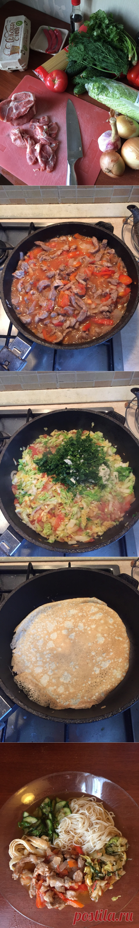 Летний холодный корейский суп кукси