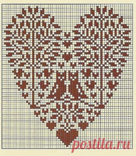 tree heart monogram Replace two owls with initial cross stitch point de croix | hearts