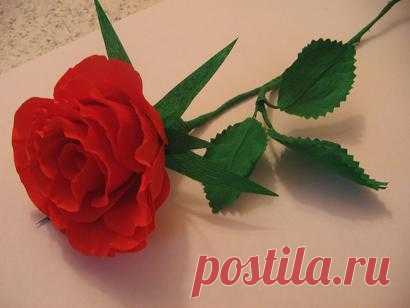 Роза из бумаги - как живая!