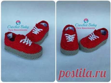 Вязание крючком VANS Tennis - Размер 9 см - Вязание крючком Baby Yara Рождение