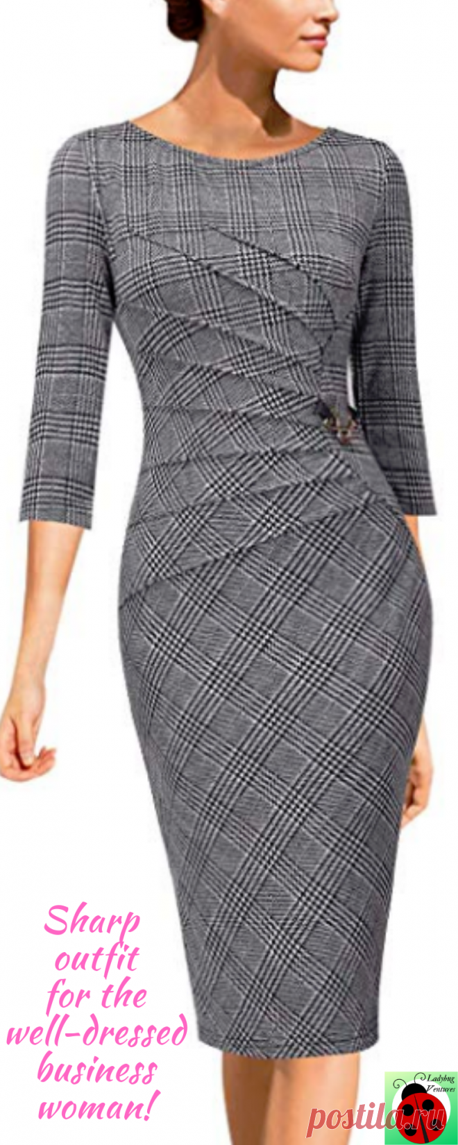 Sharp! Womens Elegant Ruched Work Business Office Cocktail Sheath Dress