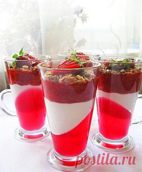 Десерт из клубники - рецепт с фотографиями