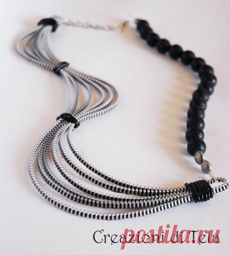 (118) kimoa: Collane lunghe con zip e perle | zipper