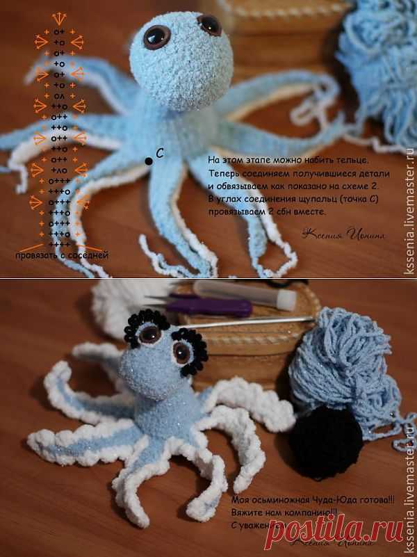 Плюшевые осьминожки - Ярмарка Мастеров - ручная работа, handmade