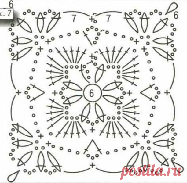 Квадратные мотивы крючком - идеи и схемы | Anna Gri Crochet | Яндекс Дзен