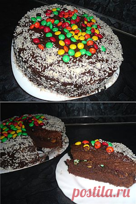 Торт M&amp;M'S (ШОКОЛАДНЫЙ ШИФОНОВЫЙ БИСКВИТ). Рецепт c фото, мы подскажем, как приготовить!